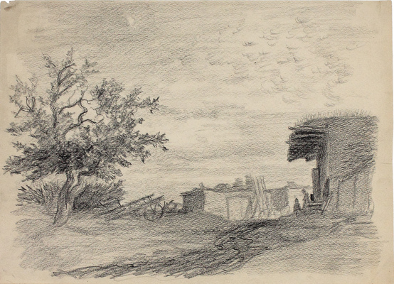 Бургункер Евгений Осипович. Два рисунка из серии «Суздаль» 